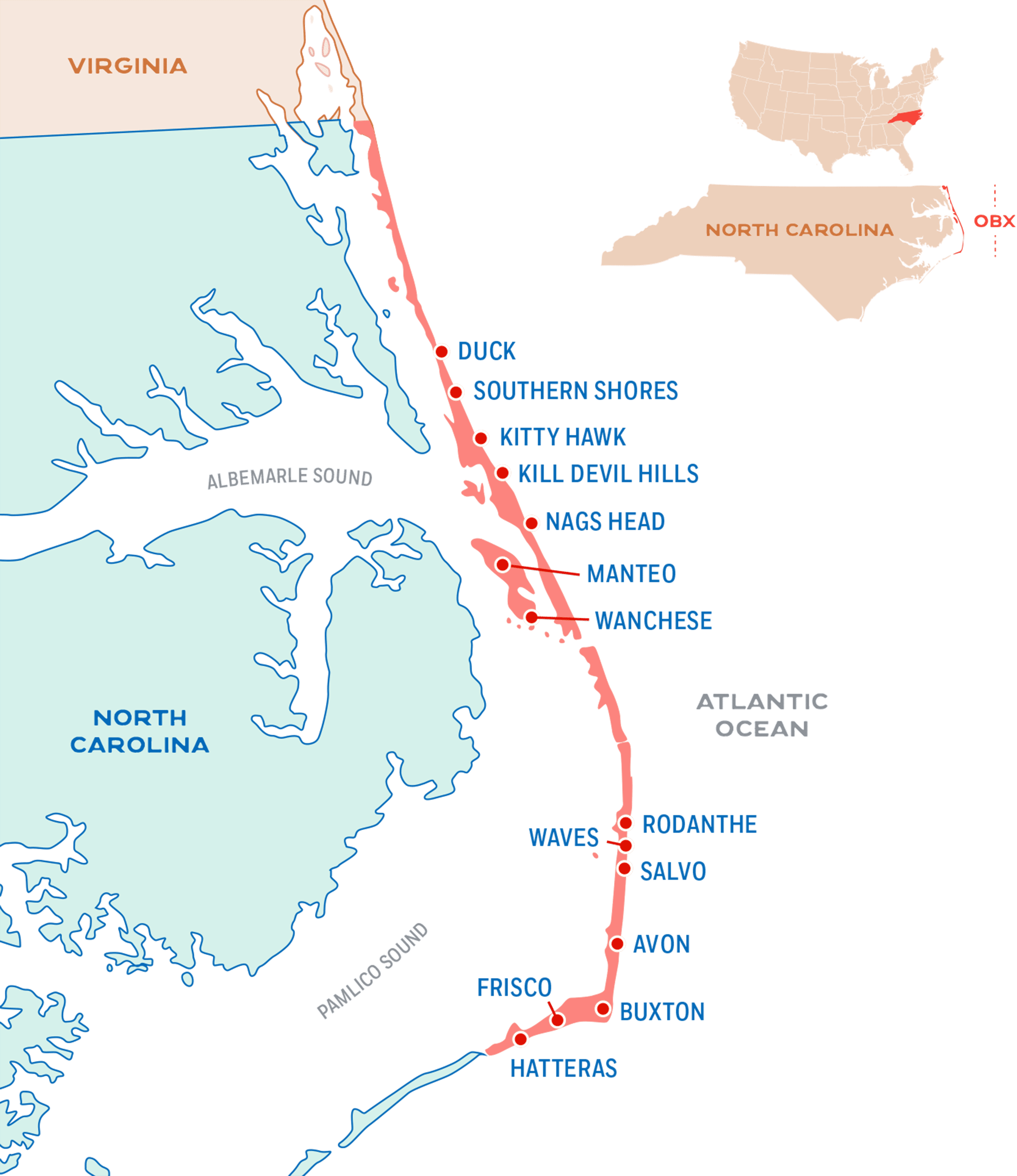 Outer Banks Map